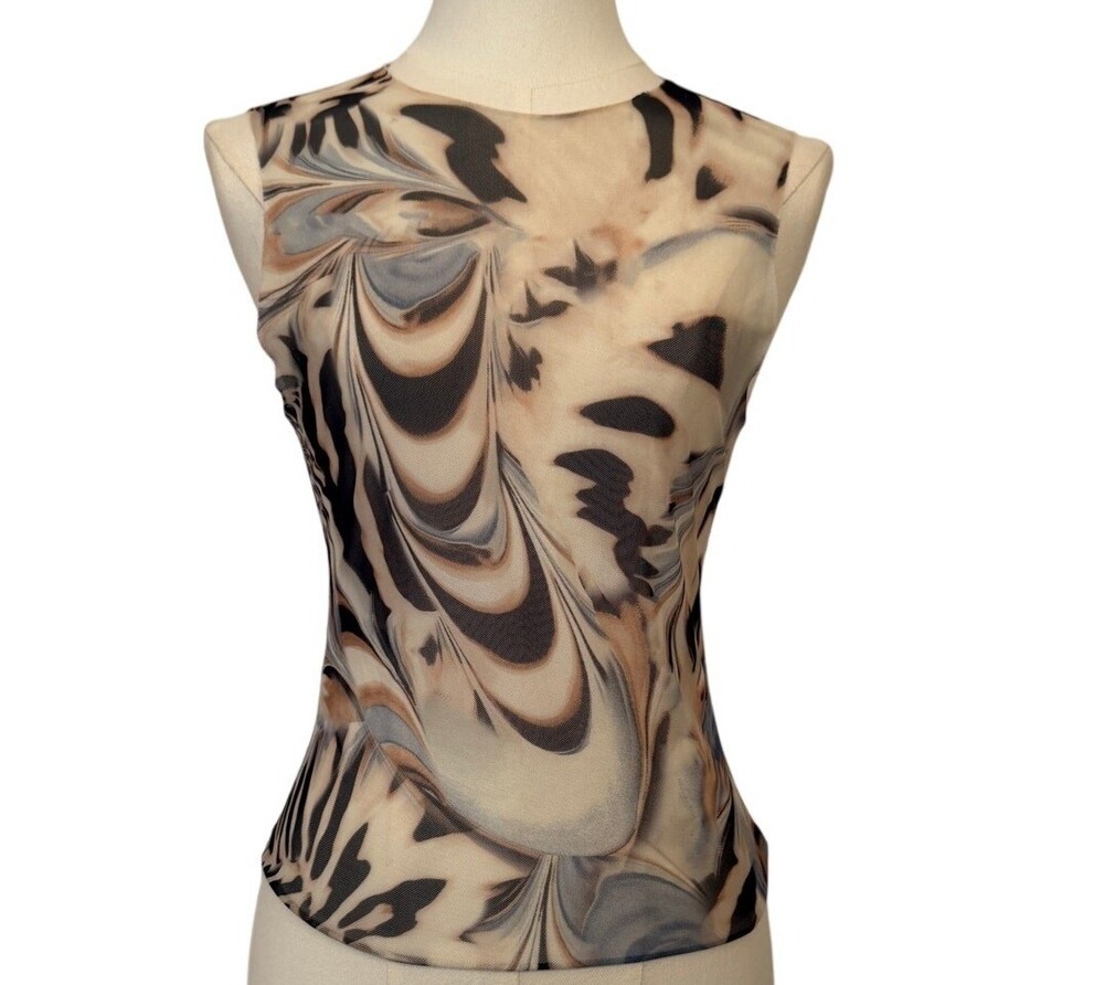 I.AM.GIA Izar Tank Feel the Fire Liquid Swirl Sheer Mesh - Medium